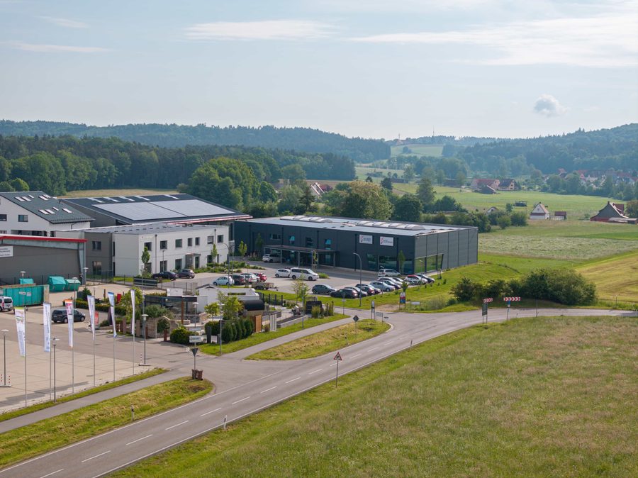 Unser Standort in Dinkelsbühl aus der Luft